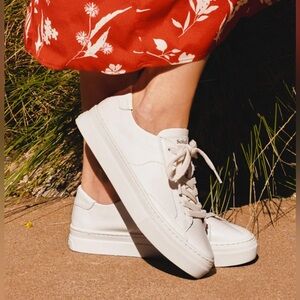 Soludos The Ibiza Platform Sneaker Oasis White Leather 7.5